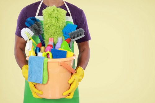 Commercial cleaning team preparing a Bermondsey office workspace