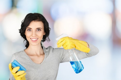 Local cleaning team carrying out deep cleaning in a Bermondsey flat