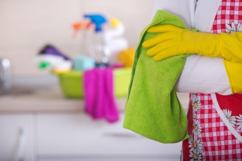 Domestic cleaner working in a Bermondsey flat