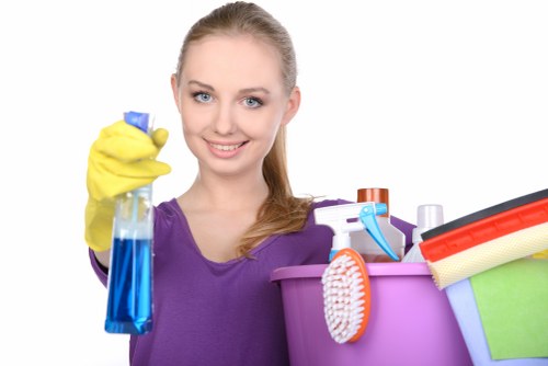 Shared hallway and stairwell cleaning in a Bermondsey apartment block